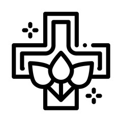 folk medicine icon vector. folk medicine sign. isolated contour symbol illustration