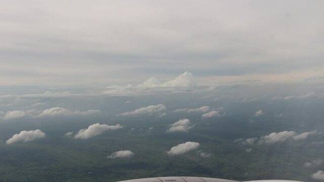 Sky clouds with blue collor  from air plan