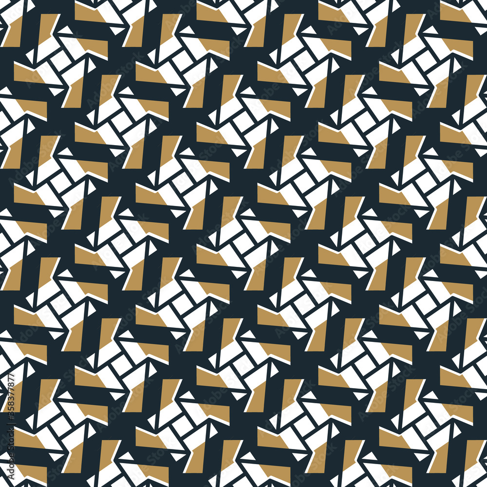 Poster abstract seamless pattern of rotating geometric shapes. pattern for your design fabric or wallpaper.