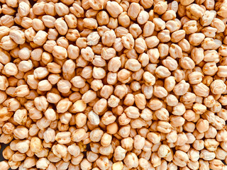 chickpea texture background. Top view. Close up.