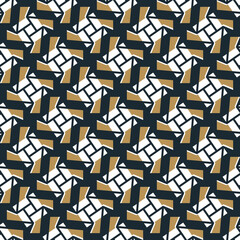 Abstract seamless pattern of rotating geometric shapes. Pattern for your design fabric or wallpaper.