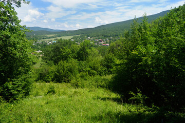 Fototapeta na wymiar Summer landscape in the mountainous part of the Crimean peninsula