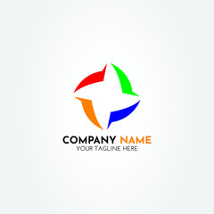 Creative communication circle logo vector