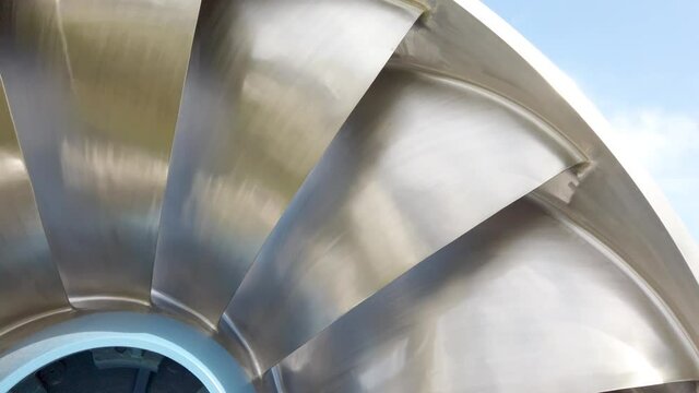 Hydro Francise turbine, panning from upper part