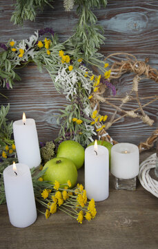 Symbols of wiccan sabbat Litha