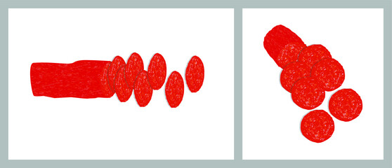 Pepperoni Slices - Isolated Icon Illustration