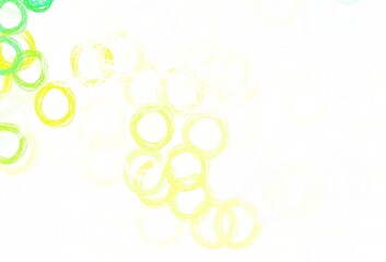 Light Green, Yellow vector layout with circle shapes.