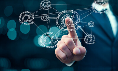 man hand @mail sign in screen