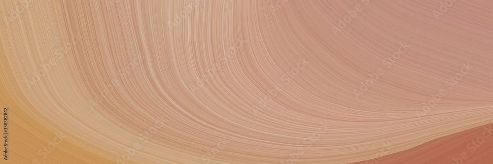 Aufkleber simple header with elegant curvy swirl waves background design with rosy brown, moderate red and tan