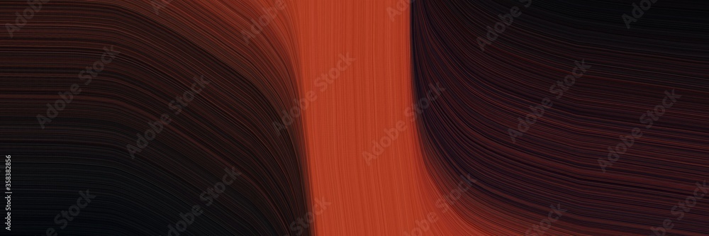 Poster simple elegant abstract waves design with very dark pink, firebrick and old mauve color