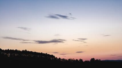 Clouds on a sunset sky