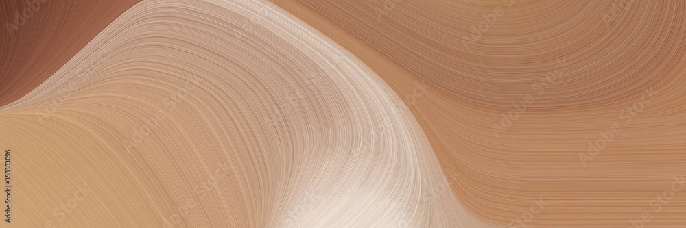 Poster simple header with colorful modern waves background design with rosy brown, pastel gray and brown co