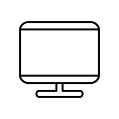 computer monitor icon, line style