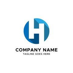 Obraz premium Initial H letter logo design template