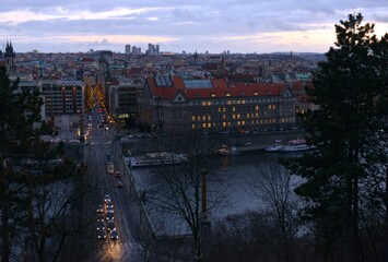
evening Prague czech republic