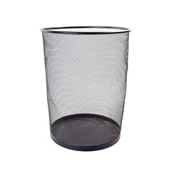 Empty garbage bin isolated on white background
