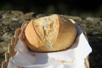 Hotel breakfast bread bedroom key
