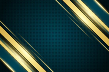 modern abstract background with dark green and glowing gold details