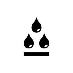 Water Drops, Rain Droplet, Raindrop Blob. Flat Vector Icon illustration. Simple black symbol on white background. Water Drop, Rain Droplet, Raindrop sign design template for web and mobile UI element.
