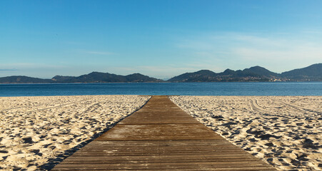 Vao Beach, Vigo. White sand and turquoise waters