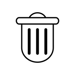 trash can icon, line style