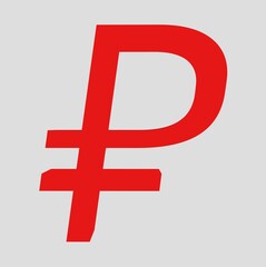 Fototapeta premium Ruble symbol sign isolated rouble Russian ruble 3d render