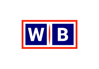 Initial Monogram Letter W B Logo Design Vector Template. WB Letter Logo Design