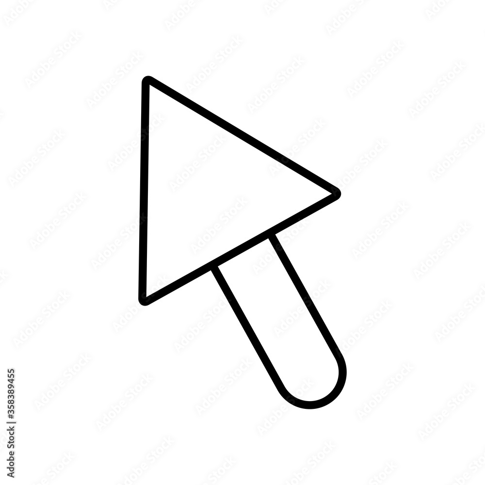 Poster web icons concept, arrow cursor icon, line style