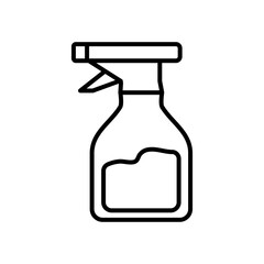 cleaning spray bottle icon, line style