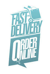 Fast delivery, order online - banner design
