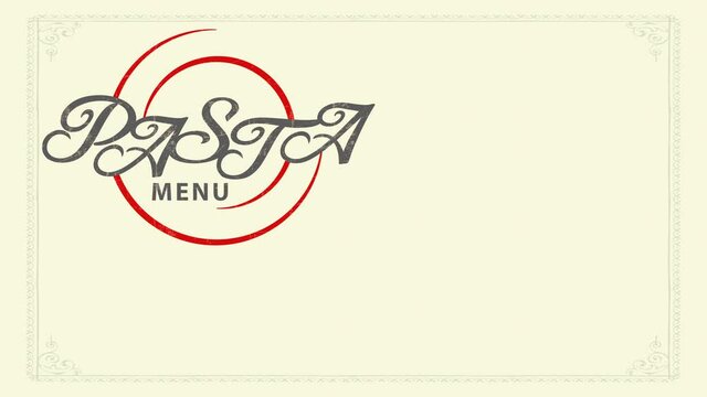 paste menu thinking with silky stylish calligraphy over red spiral design over elderly fashioned scene with victorian frame