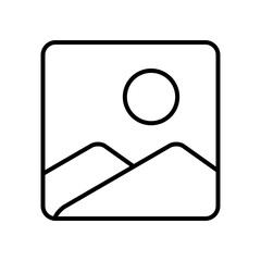 picture symbol icon, line style