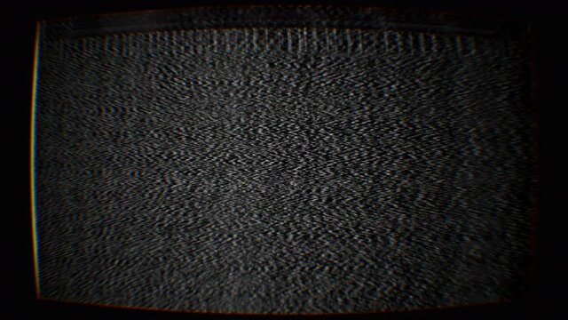 Vintage switch on, turn off television. Analog Static Noise texture. Monochrome, black and white offset flickering noise. Screen damage TV effects and artifacts. VHS. Bad interference. Retro 80s, 90s