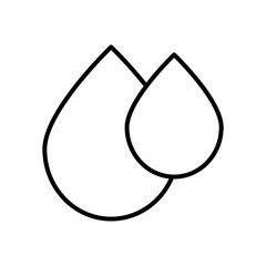 water drops icon, line style