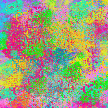 An abstract neon colored paint splatter background image.