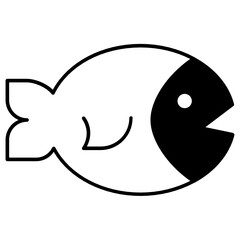 Underwater Pet Vector Icon Design 