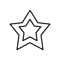 favorite star icon, line style