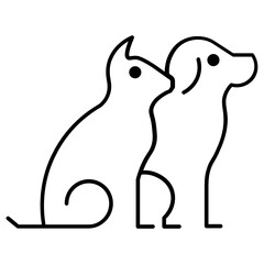 Pet cloning sitting vector icon design 