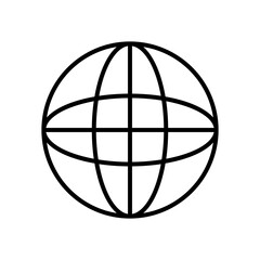 web icons concept, global connection icon, line style