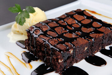 chocolate cake on a plate