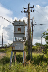 Power lines. 
Energy. Current. Power industry.