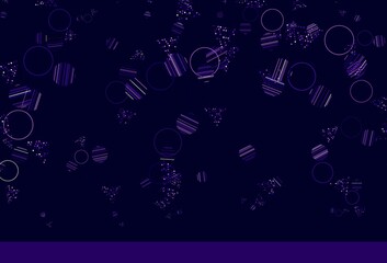 Light Purple, Pink vector template with crystals, circles.