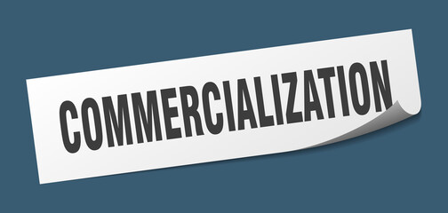 commercialization sticker. commercialization square isolated sign. commercialization label