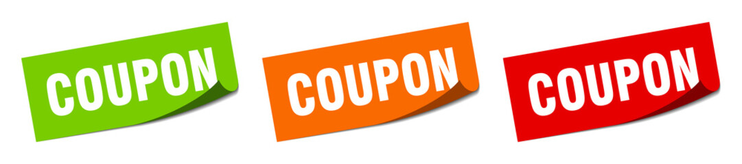 coupon sticker. coupon square isolated sign. coupon label