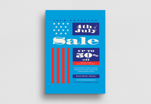 4th of July Sale Flyer Layout