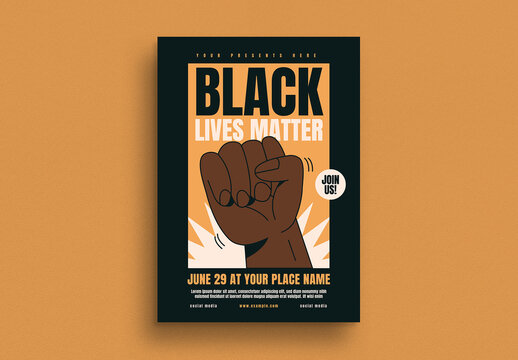 Black Lives Matter Campaign Flyer Layout