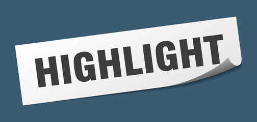 highlight sticker. highlight square isolated sign. highlight label