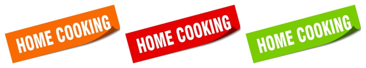 home cooking sticker. home cooking square isolated sign. home cooking label