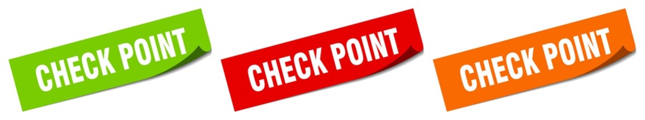 check point sticker. check point square isolated sign. check point label