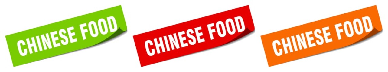 chinese food sticker. chinese food square isolated sign. chinese food label
